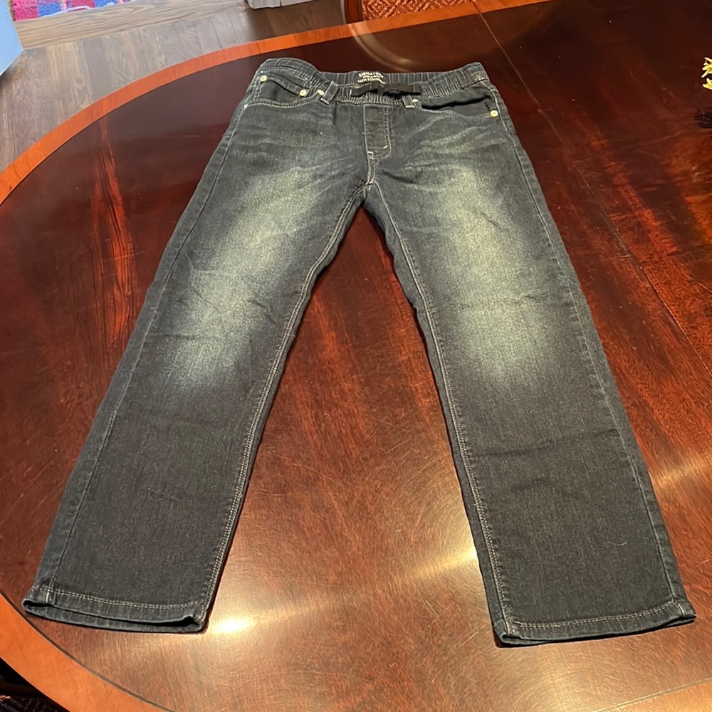 Signature by Levi Strauss Distressed Jeans 14 Regular Dark wash